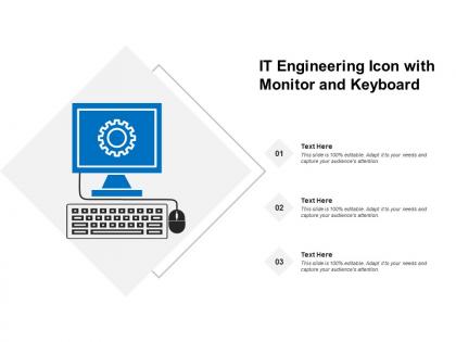 It engineering icon with monitor and keyboard