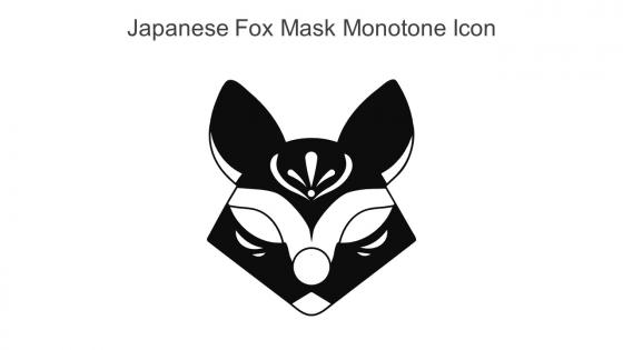 Japanese Fox Mask Monotone Icon In Powerpoint Pptx Png And Editable Eps Format