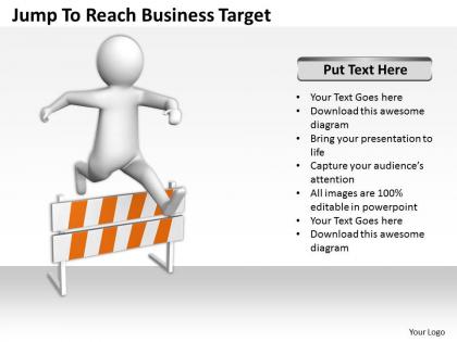 Jump to reach business target ppt graphics icons powerpoint