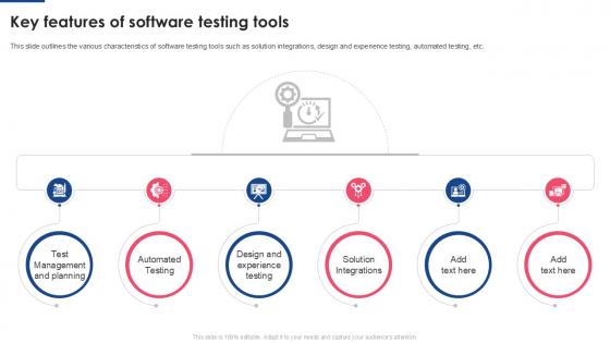 Key Features Of Software Testing Tools Ppt PowerPoint