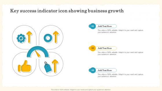 Key Success Indicator Icon Showing Business Growth