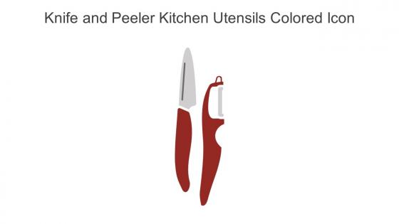 Knife And Peeler Kitchen Utensils Colored Icon In Powerpoint Pptx Png And Editable Eps Format