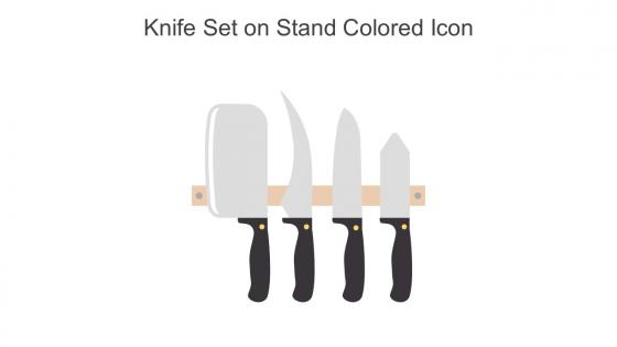 Knife Set On Stand Colored Icon In Powerpoint Pptx Png And Editable Eps Format