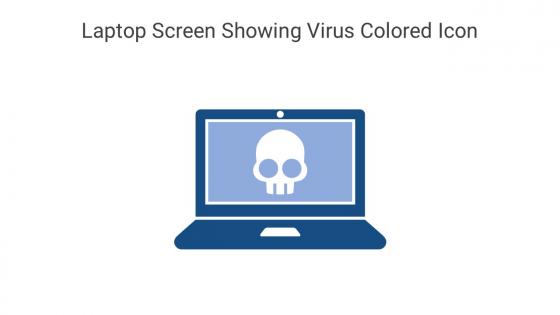 Laptop Screen Showing Virus Colored Icon In Powerpoint Pptx Png And Editable Eps Format