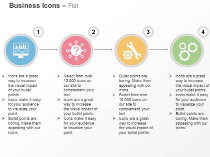 Laptop strategy tools gears business process control ppt icons graphics