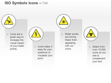 Laser radiation high voltage electrocution radiation ppt icons graphics