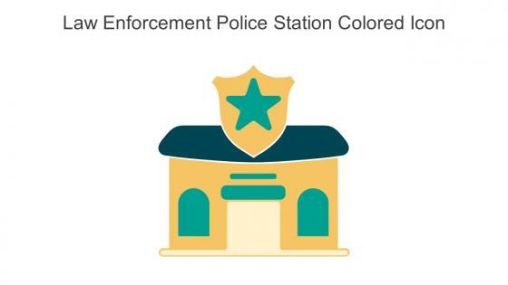 Law Enforcement Police Station Colored Icon In Powerpoint Pptx Png And Editable Eps Format