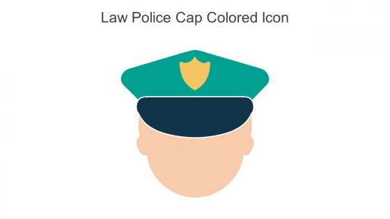 Law Police Cap Colored Icon In Powerpoint Pptx Png And Editable Eps Format
