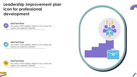 Leadership Improvement Plan Icon For Professional Development Improvement Plan SS