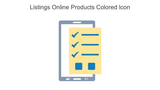 Listings Online Products Colored Icon In Powerpoint Pptx Png And Editable Eps Format