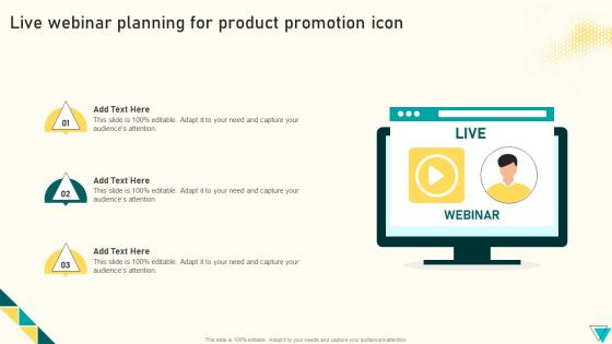 Live Webinar Planning For Product Promotion Icon
