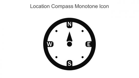 Location Compass Monotone Icon In Powerpoint Pptx Png And Editable Eps Format