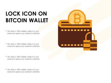 Lock icon on bitcoin wallet