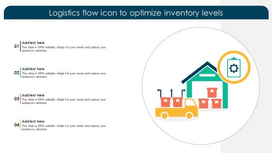 Logistics Flow Icon To Optimize Inventory Levels