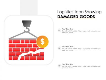 Logistics icon showing damaged goods