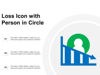 Loss icon with person in circle