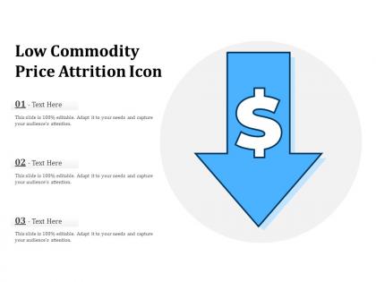 Low commodity price attrition icon