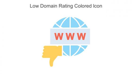 Low Domain Rating Colored Icon In Powerpoint Pptx Png And Editable Eps Format