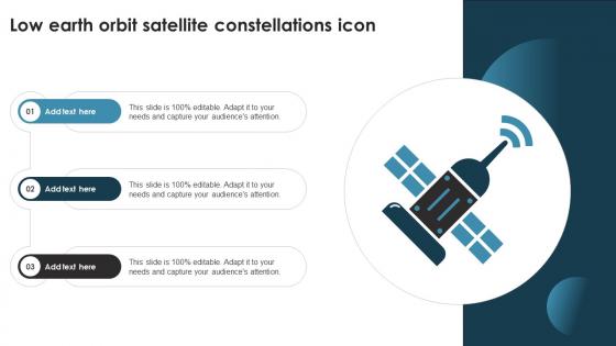Low Earth Orbit Satellite Constellations Icon Ppt Example