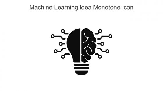 Machine Learning Idea Monotone Icon In Powerpoint Pptx Png And Editable Eps Format