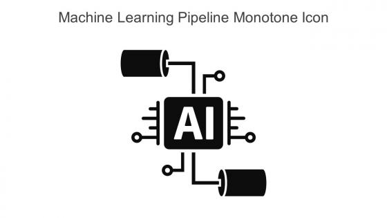 Machine Learning Pipeline Monotone Icon In Powerpoint Pptx Png And Editable Eps Format