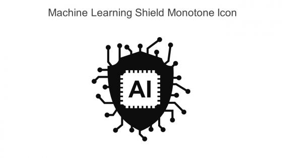 Machine Learning Shield Monotone Icon In Powerpoint Pptx Png And Editable Eps Format