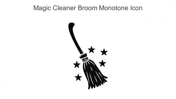 Magic Cleaner Broom Monotone Icon In Powerpoint Pptx Png And Editable Eps Format