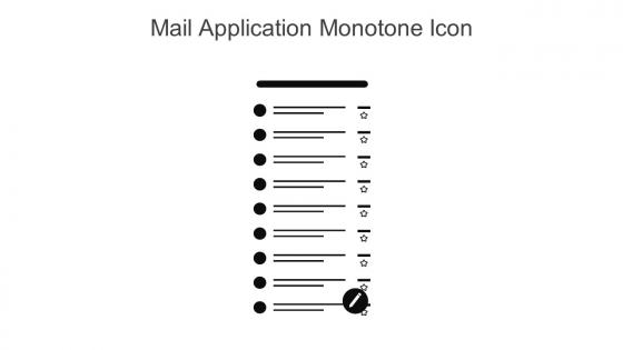 Mail Application Monotone Icon In Powerpoint Pptx Png And Editable Eps Format