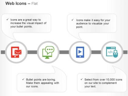 Mail chat play safety button communication ppt icons graphics