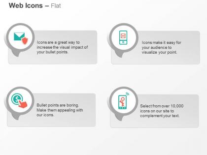 Mail safety mobile antivirus finance app mobile applications ppt icons graphics
