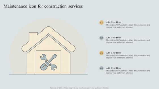 Maintenance Icon For Construction Services