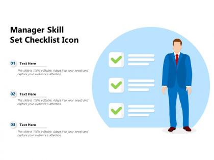 Manager skill set checklist icon