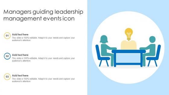 Managers Guiding Leadership Management Events Icon