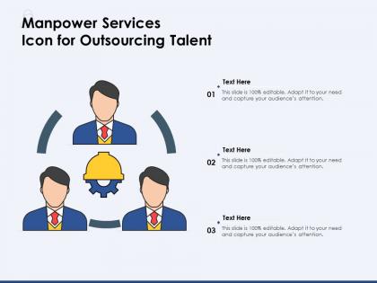 Manpower services icon for outsourcing talent