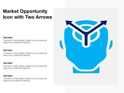 Market opportunity icon with two arrows