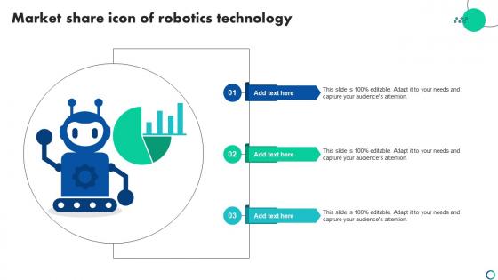 Market Share Icon Of Robotics Technology