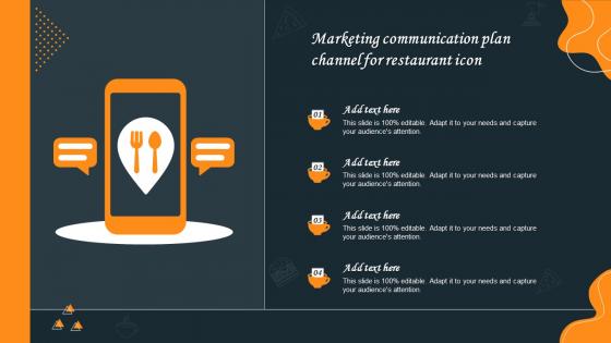 Marketing Communication Plan Channel For Restaurant Icon