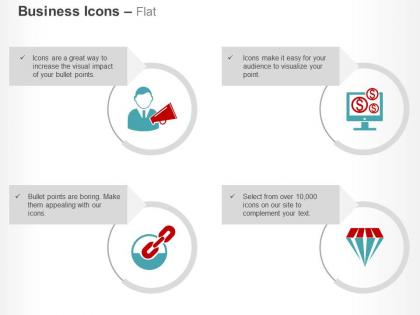 Marketing finance marketing backlink optimization diamond finance ppt icons graphics