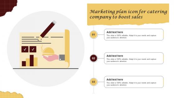 Marketing Plan Icon For Catering Company To Boost Sales