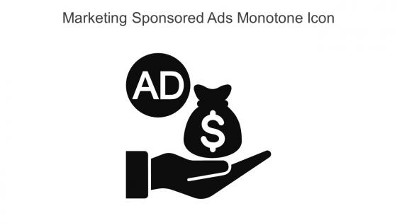 Marketing Sponsored Ads Monotone Icon In Powerpoint Pptx Png And Editable Eps Format