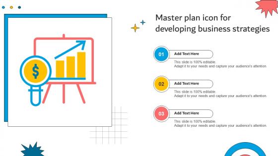 Master Plan Icon For Developing Business Strategies