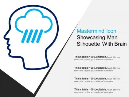 Mastermind icon showcasing man silhouette with brain 1