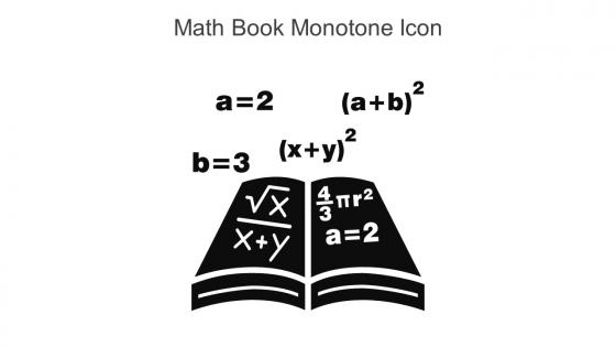 Math Book Monotone Icon In Powerpoint Pptx Png And Editable Eps Format