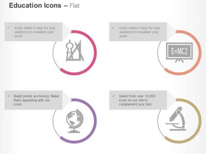 Math tools einstein formula globe microscope ppt icons graphics