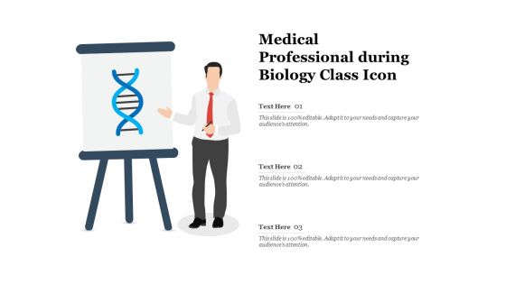 Medical professional during biology class icon