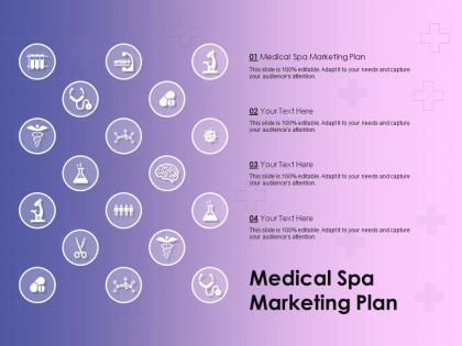 Medical spa marketing plan ppt powerpoint presentation icon microsoft