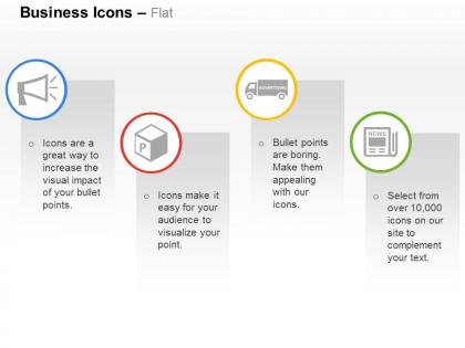 Megaphone product advertising news ppt icons graphics