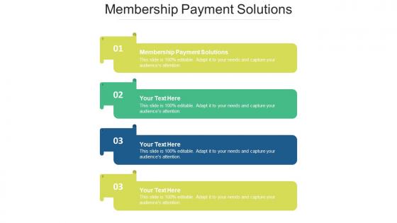Membership Payment Solutions Ppt Powerpoint Presentation Icon Examples Cpb
