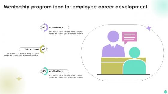 Mentorship Program Icon For Employee Career Development