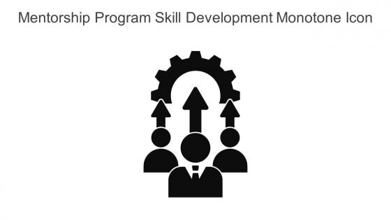Mentorship Program Skill Development Monotone Icon In Powerpoint Pptx Png And Editable Eps Format